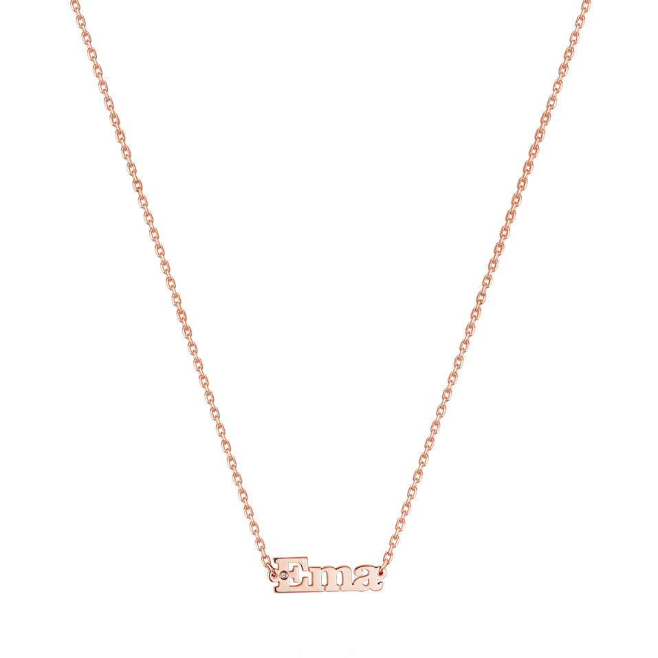 Náhrdelník s diamantem Classic name
