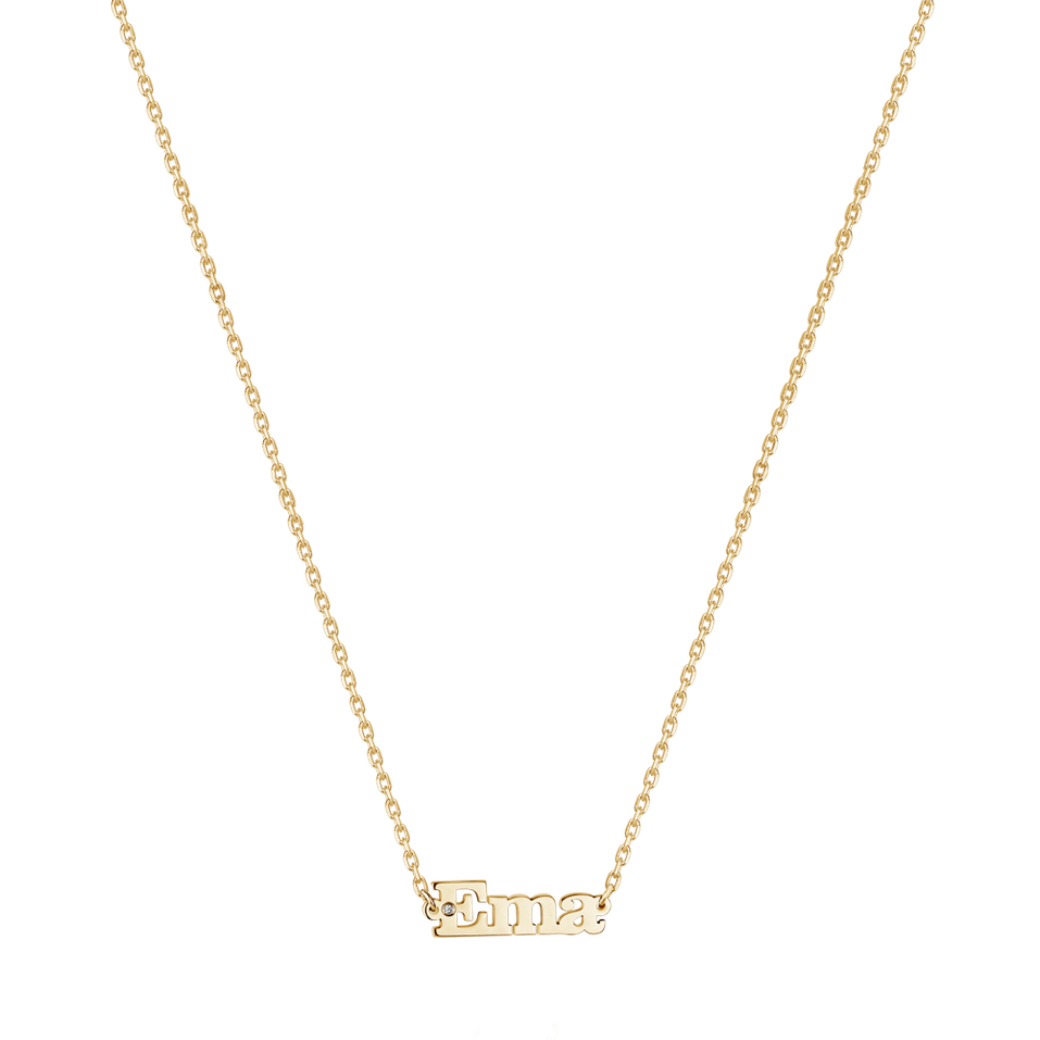Náhrdelník s diamantem Classic name