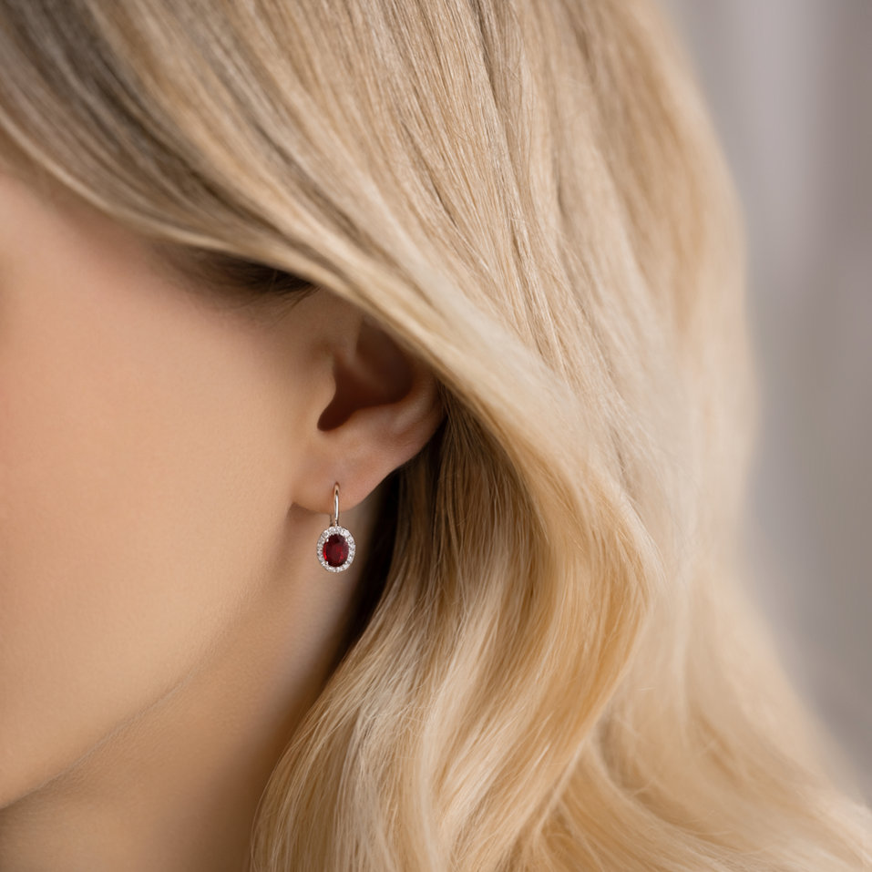 Náušnice s safírem a diamanty Imperial Allegory