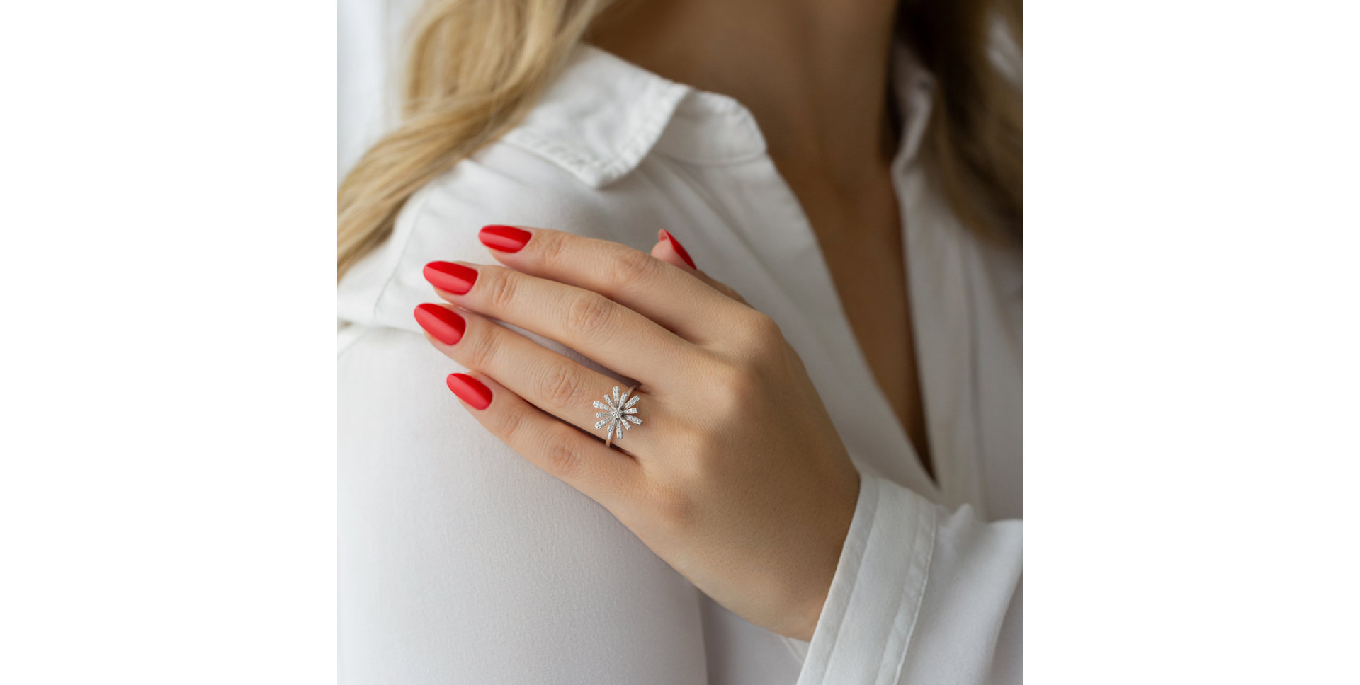 Prsten s diamanty Starflower