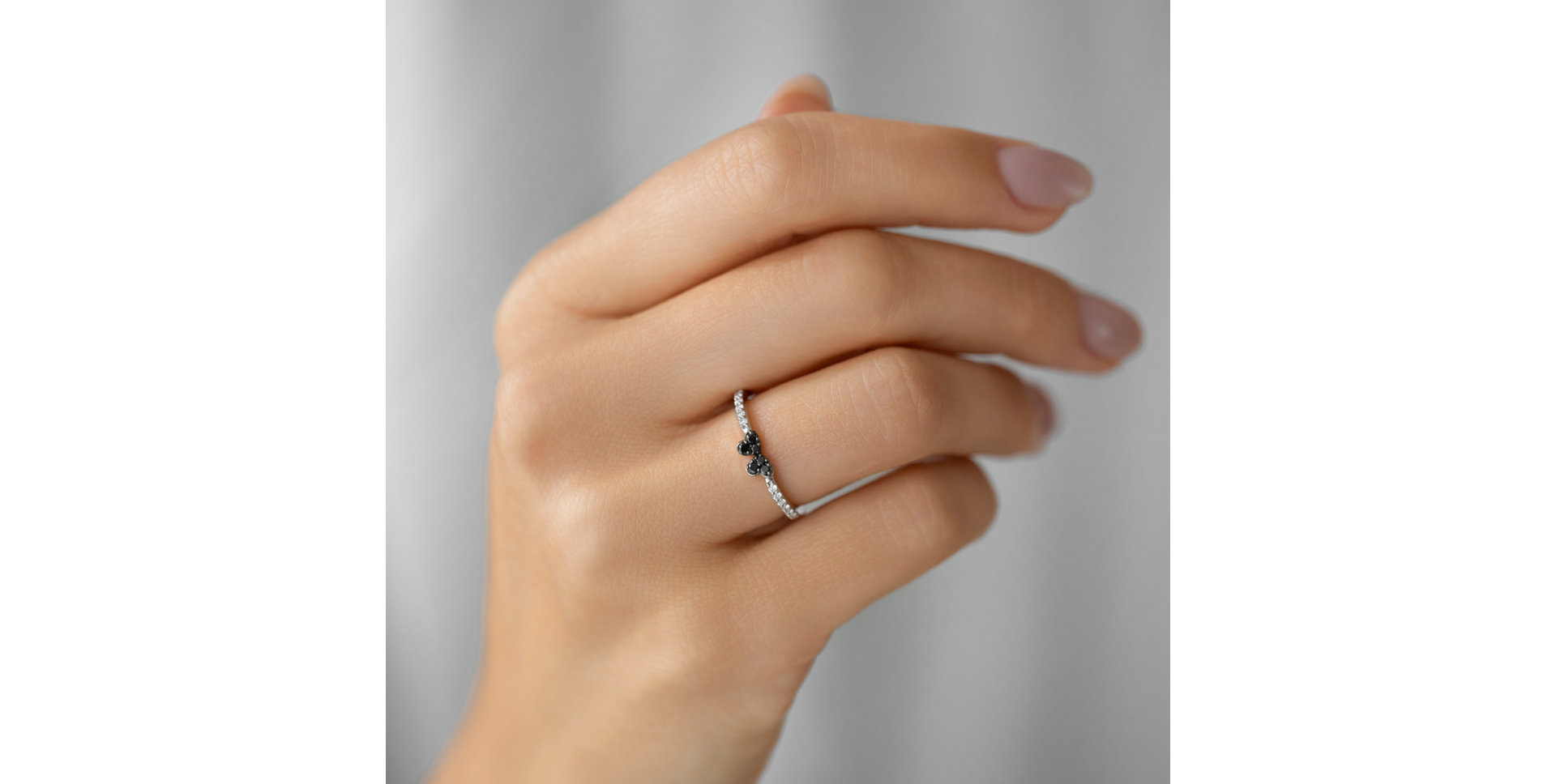 Prsten s diamanty Double Hearts