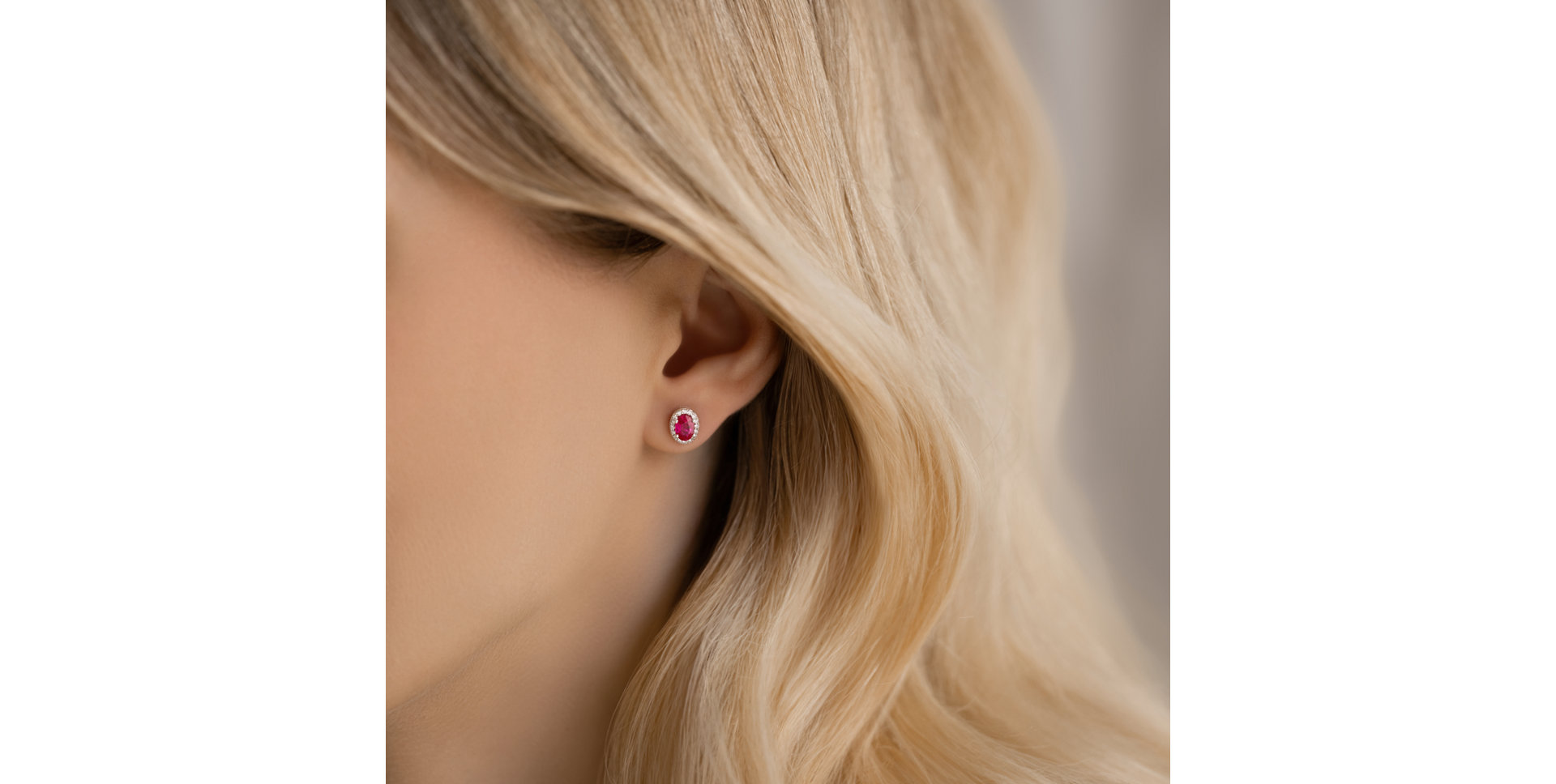 Náušnice s diamanty a rubínem Witching Allegory