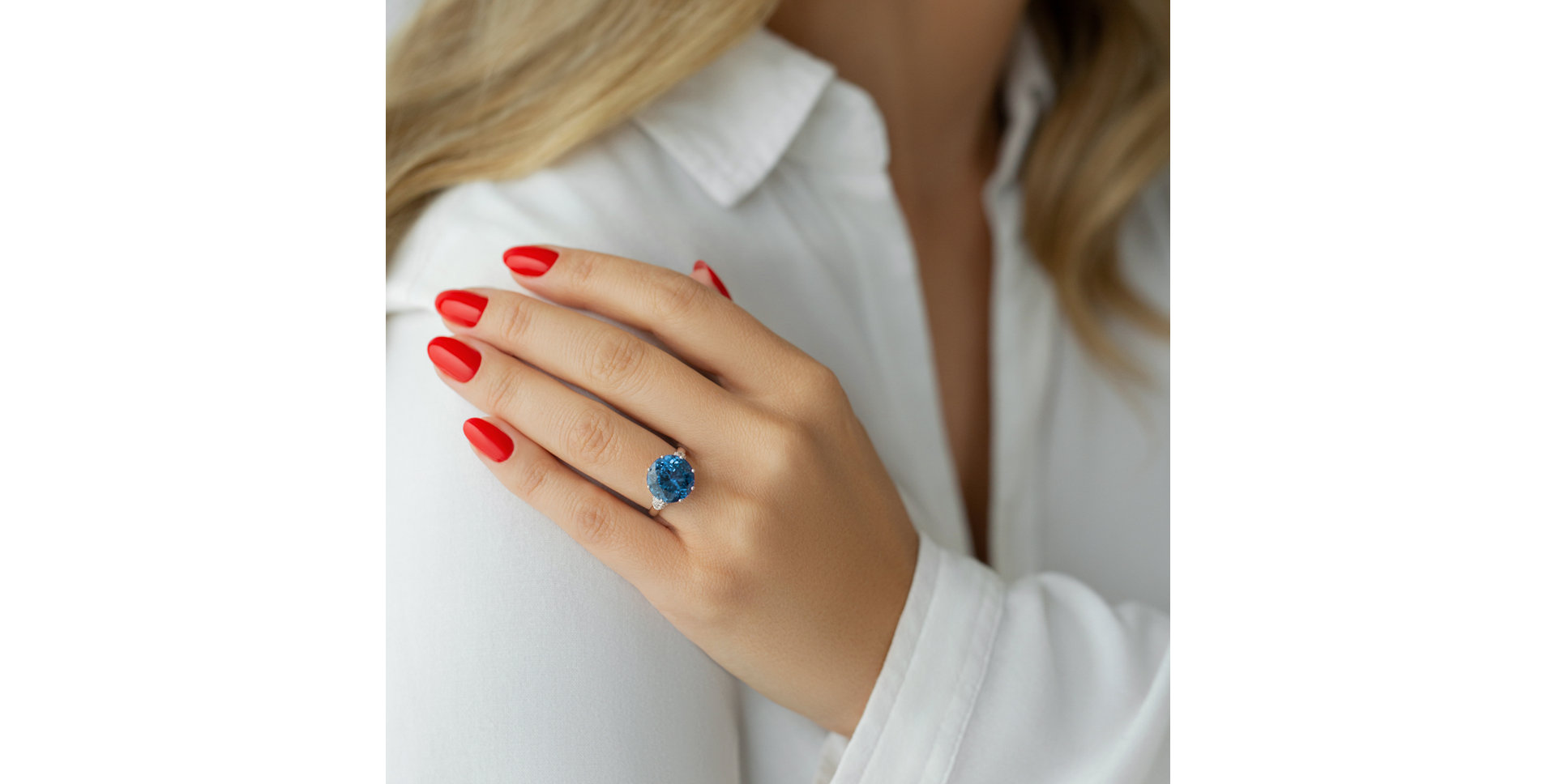 Prsten s tanzanitem a diamanty Magic Gentility