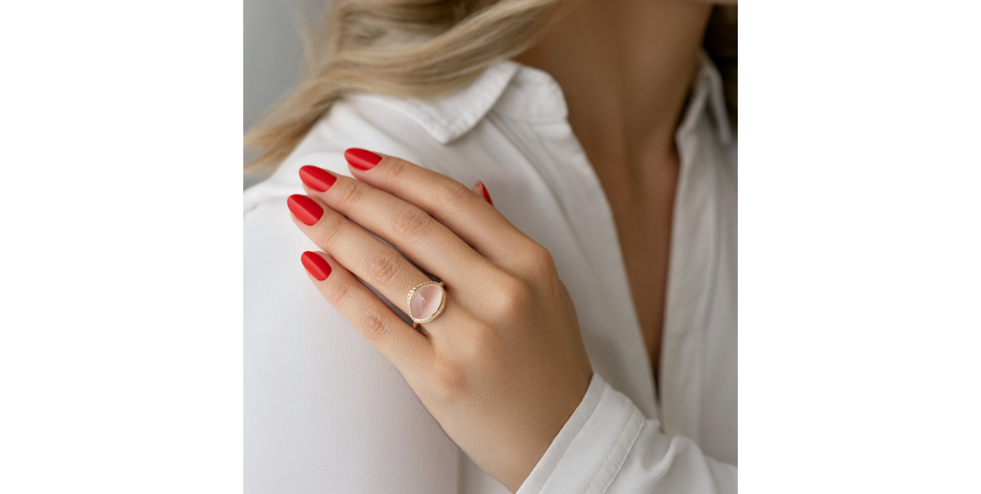 Prsten s diamanty a růženínem Fabulous Magician