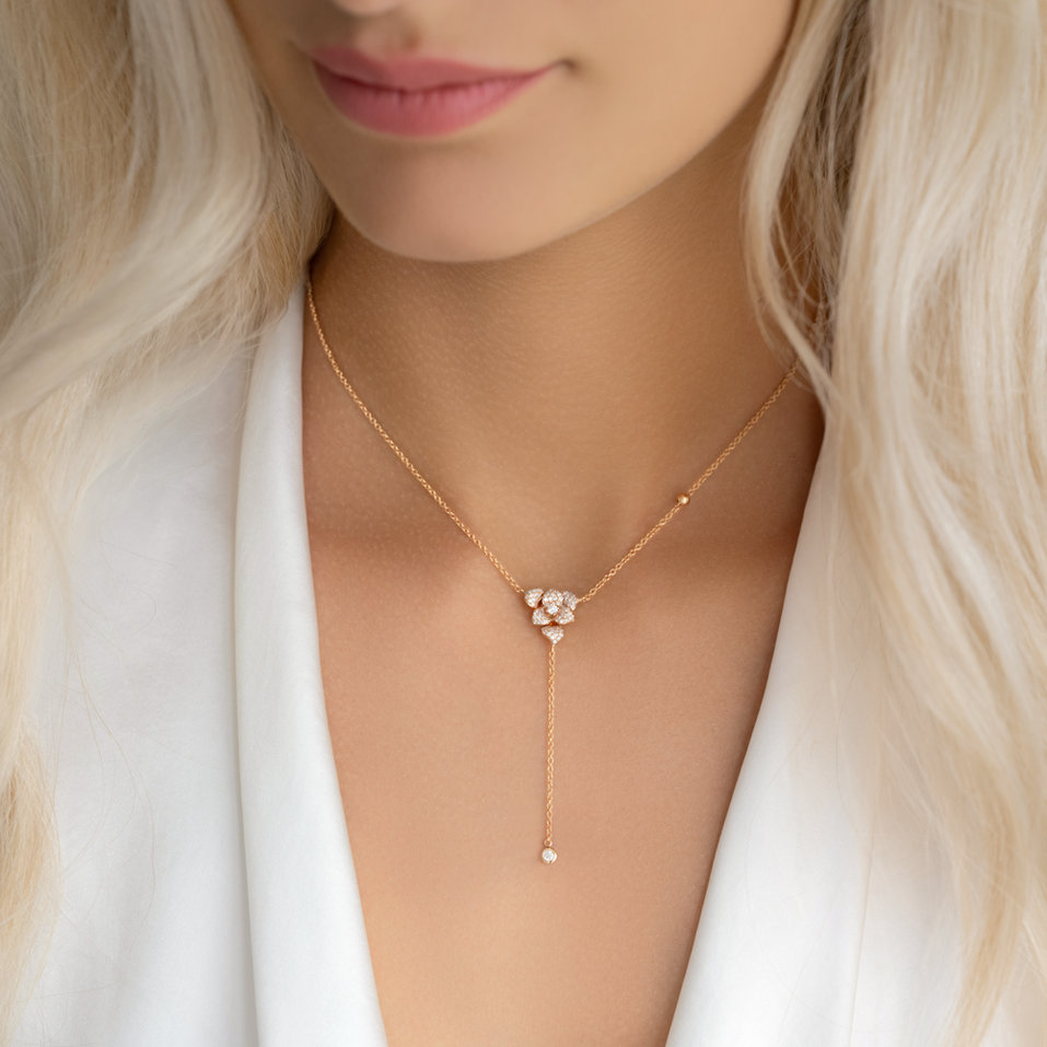 Náhrdelník s diamanty Petal Sparkle