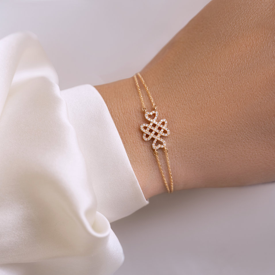 Náramek s diamanty Heart Affair