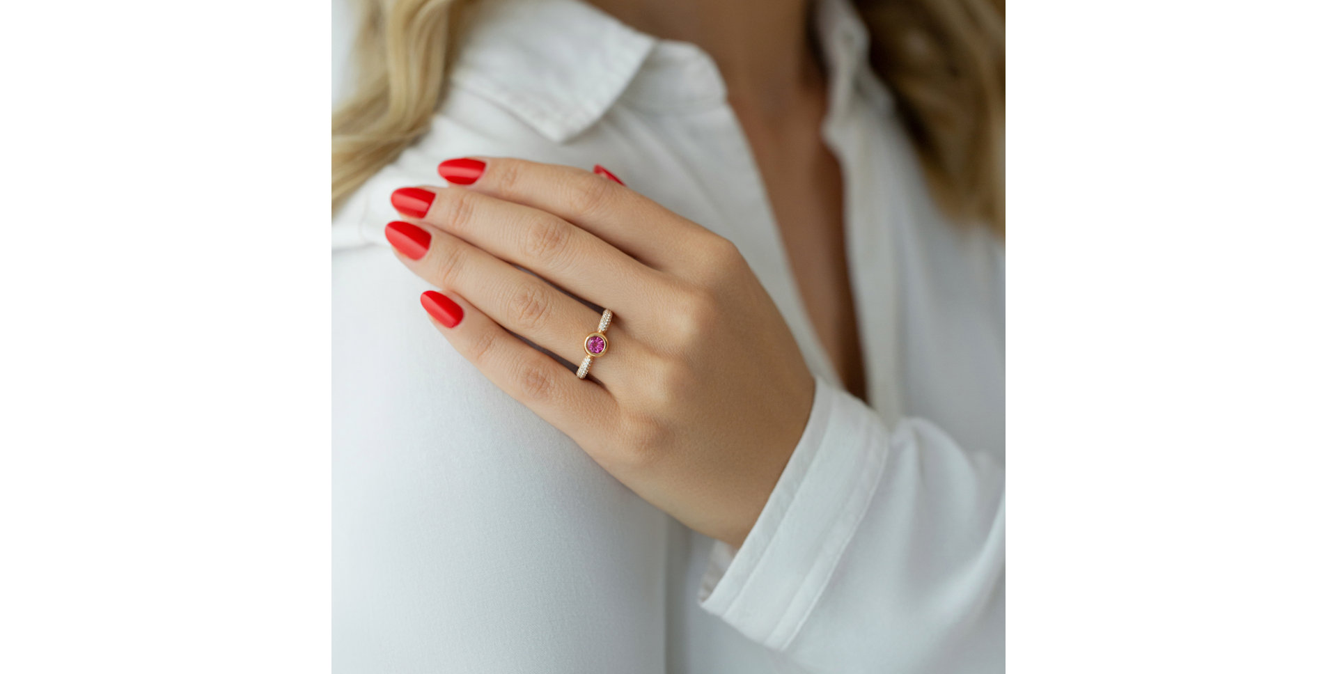 Prsten s topazem a diamanty Miracle Ray