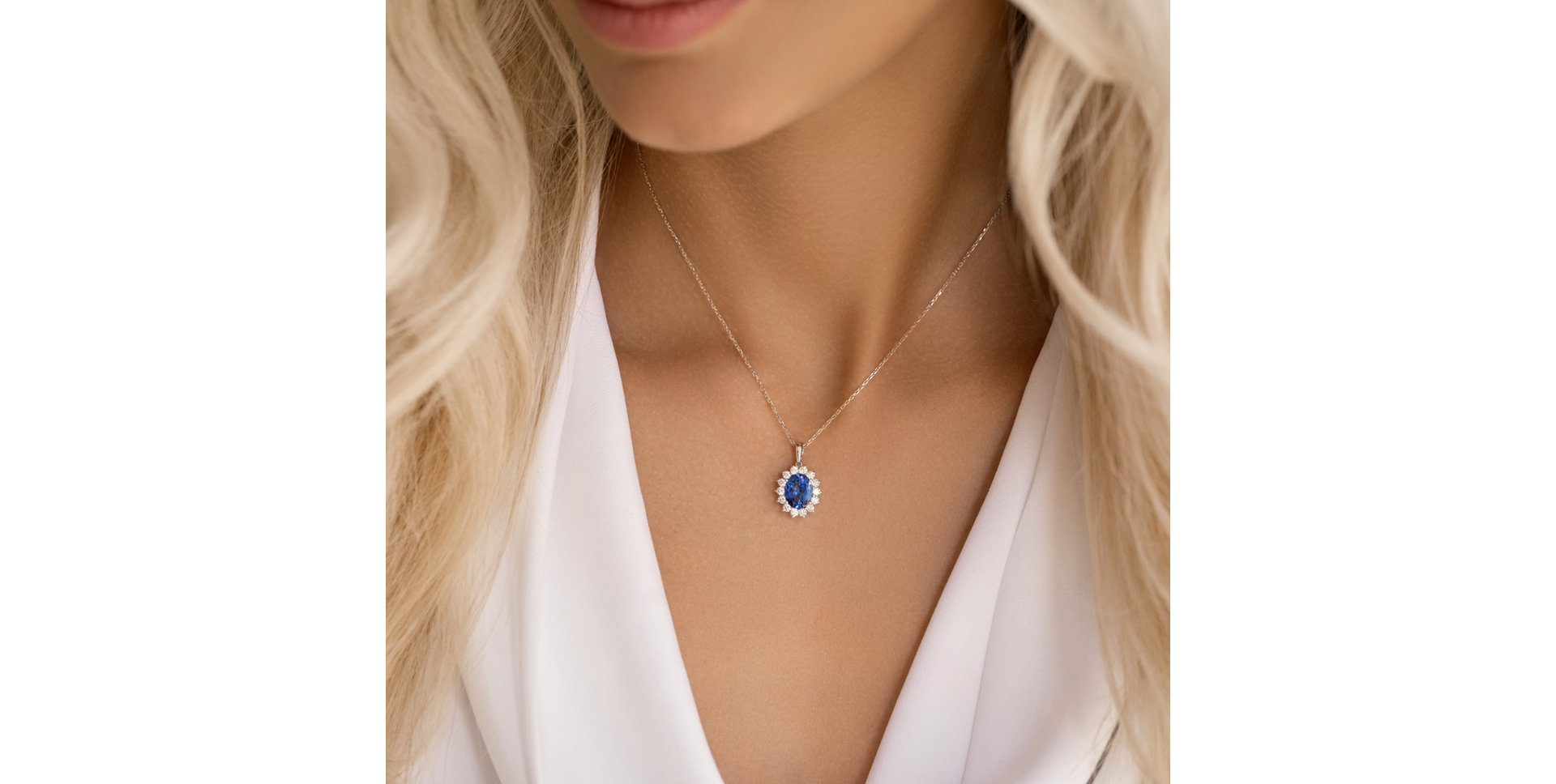 Přívěs s tanzanitem a diamanty Princess Sparkle