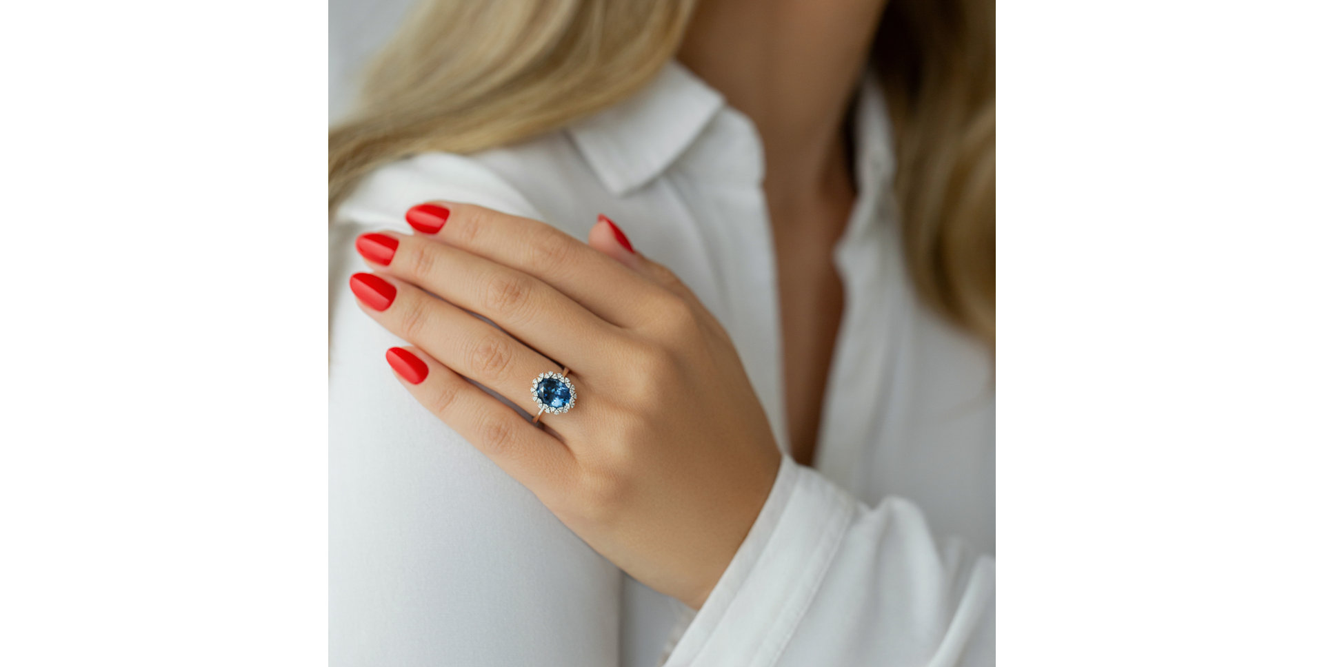 Prsten s tanzanitem a diamanty Tanzania Grace