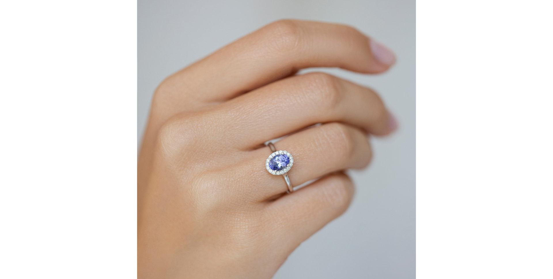 Prsten s diamanty a tanzanitem Princess