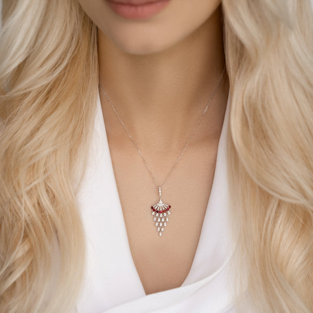 Přívěs s diamanty a rubíny Royal Mesh