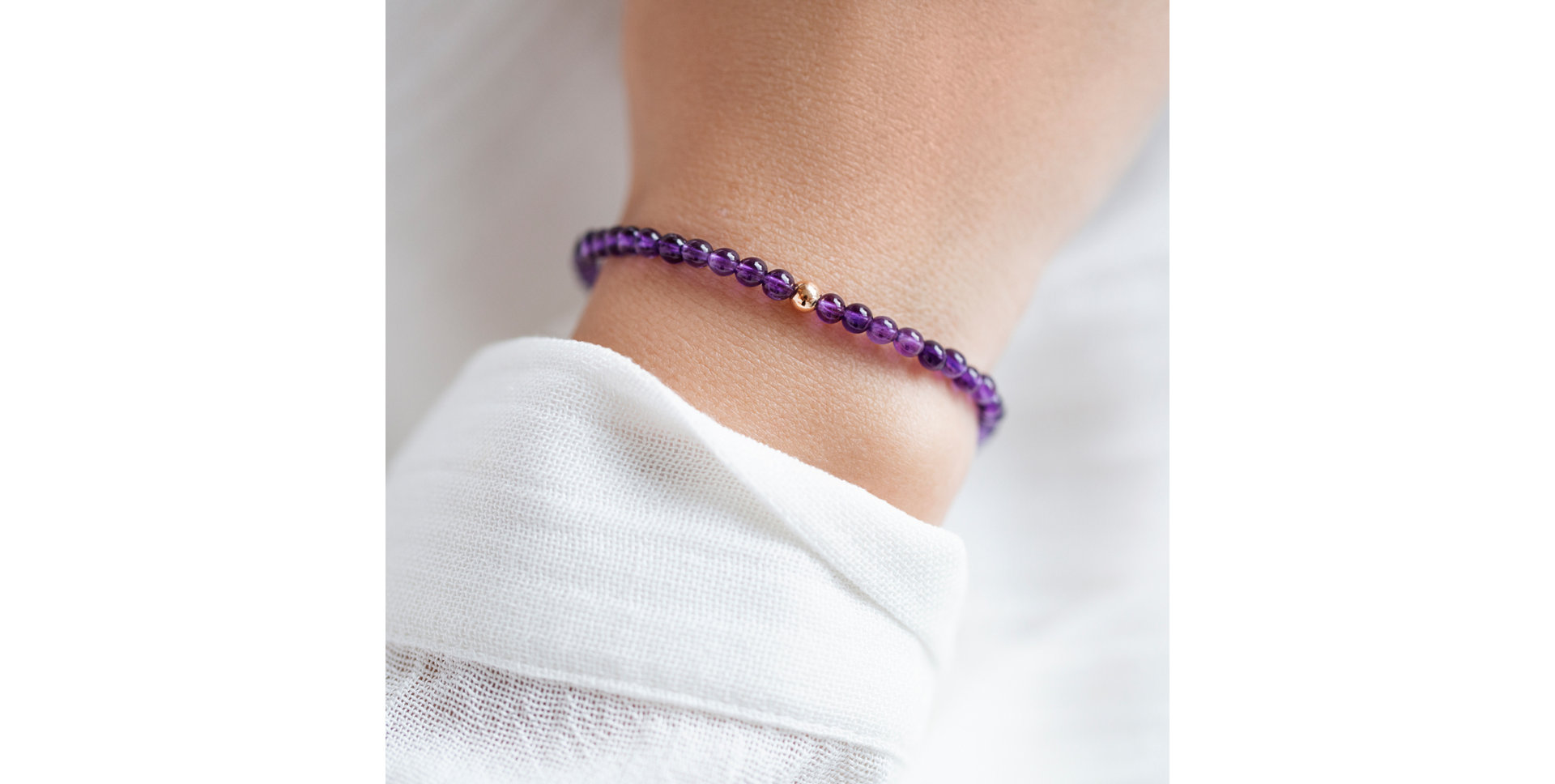 Náramek s ametystem african Fancy Beauty