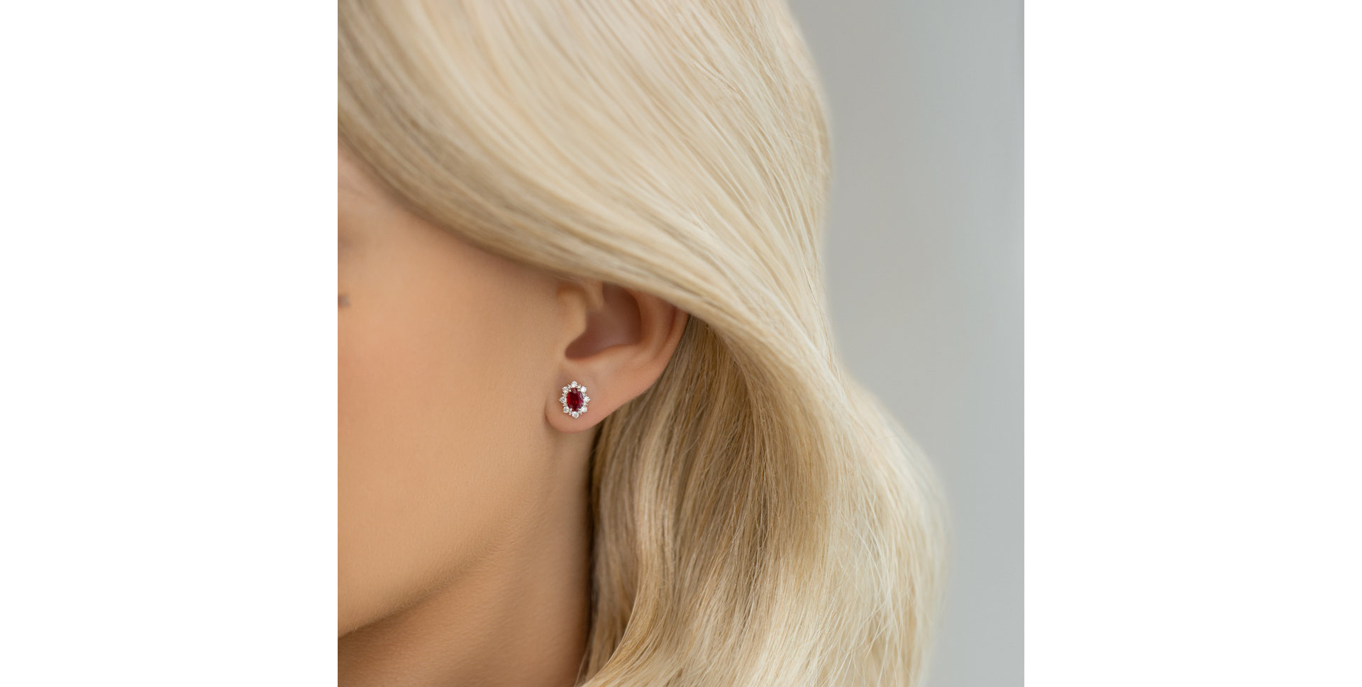 Náušnice s rubínem a diamanty Royal Aurora