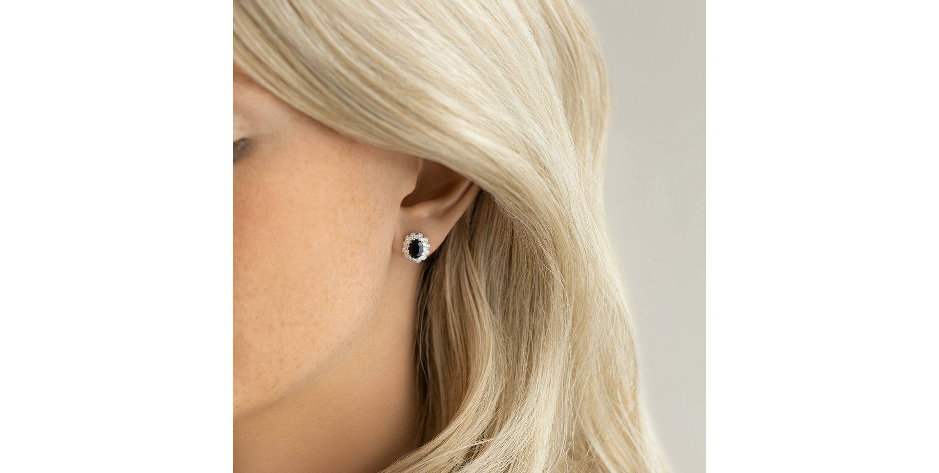 Náušnice s safírem a diamanty Fairy Goddess