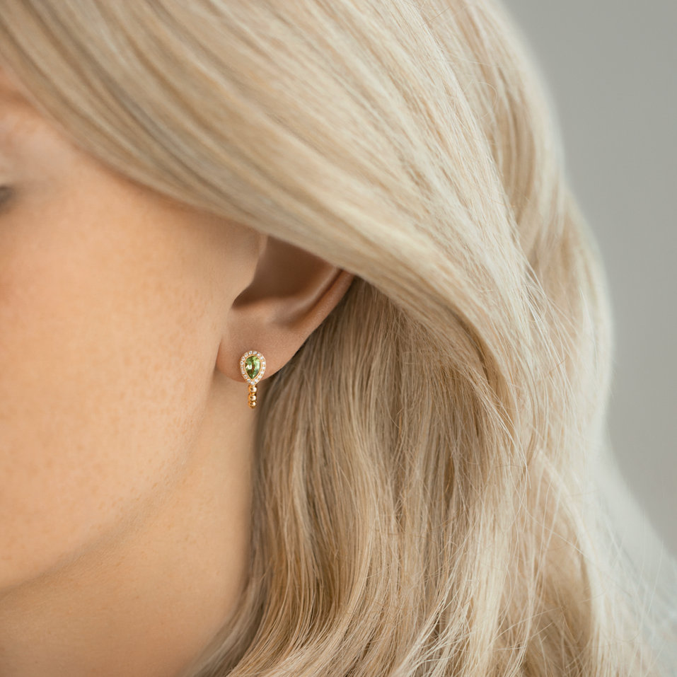 Náušnice akvamarínem s diamanty Offering