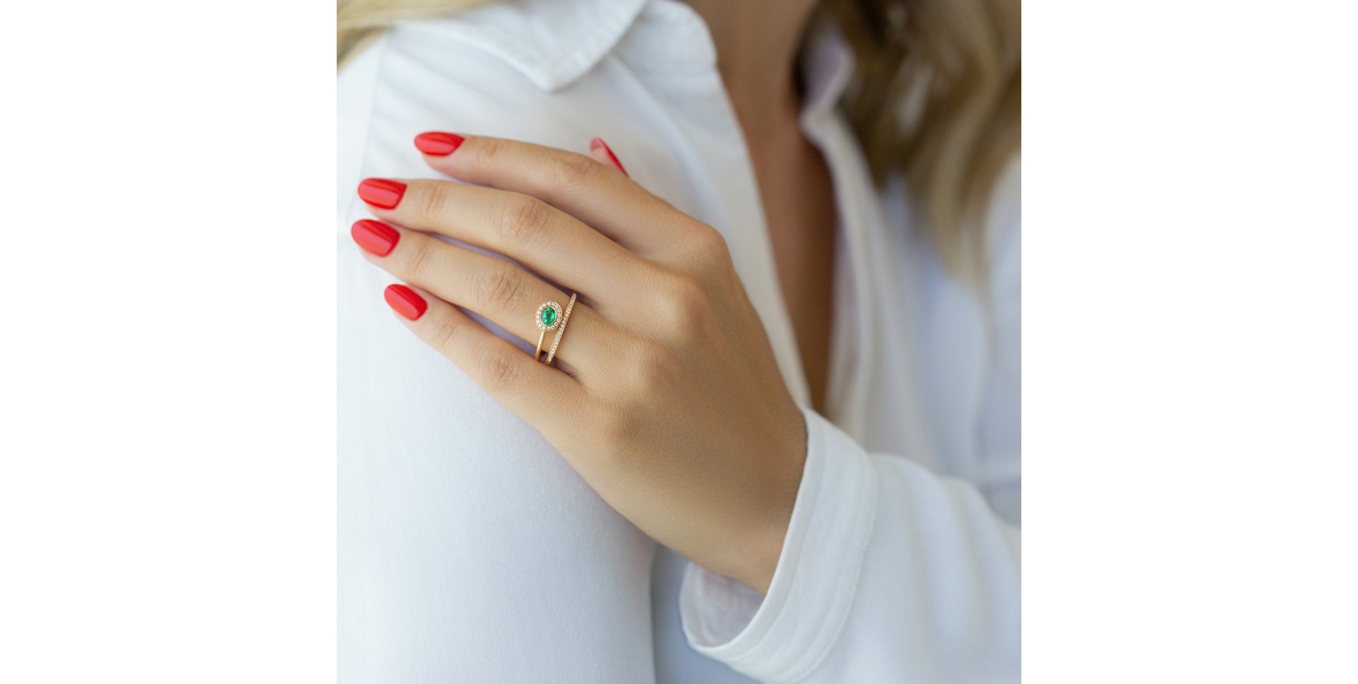 Prsten s rubínem a diamanty Nicolette