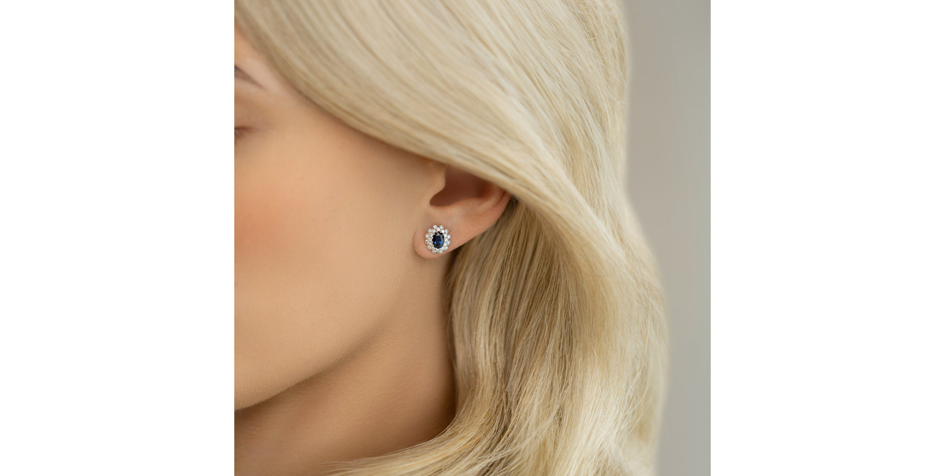 Náušnice s safírem a diamanty Fairy Goddess