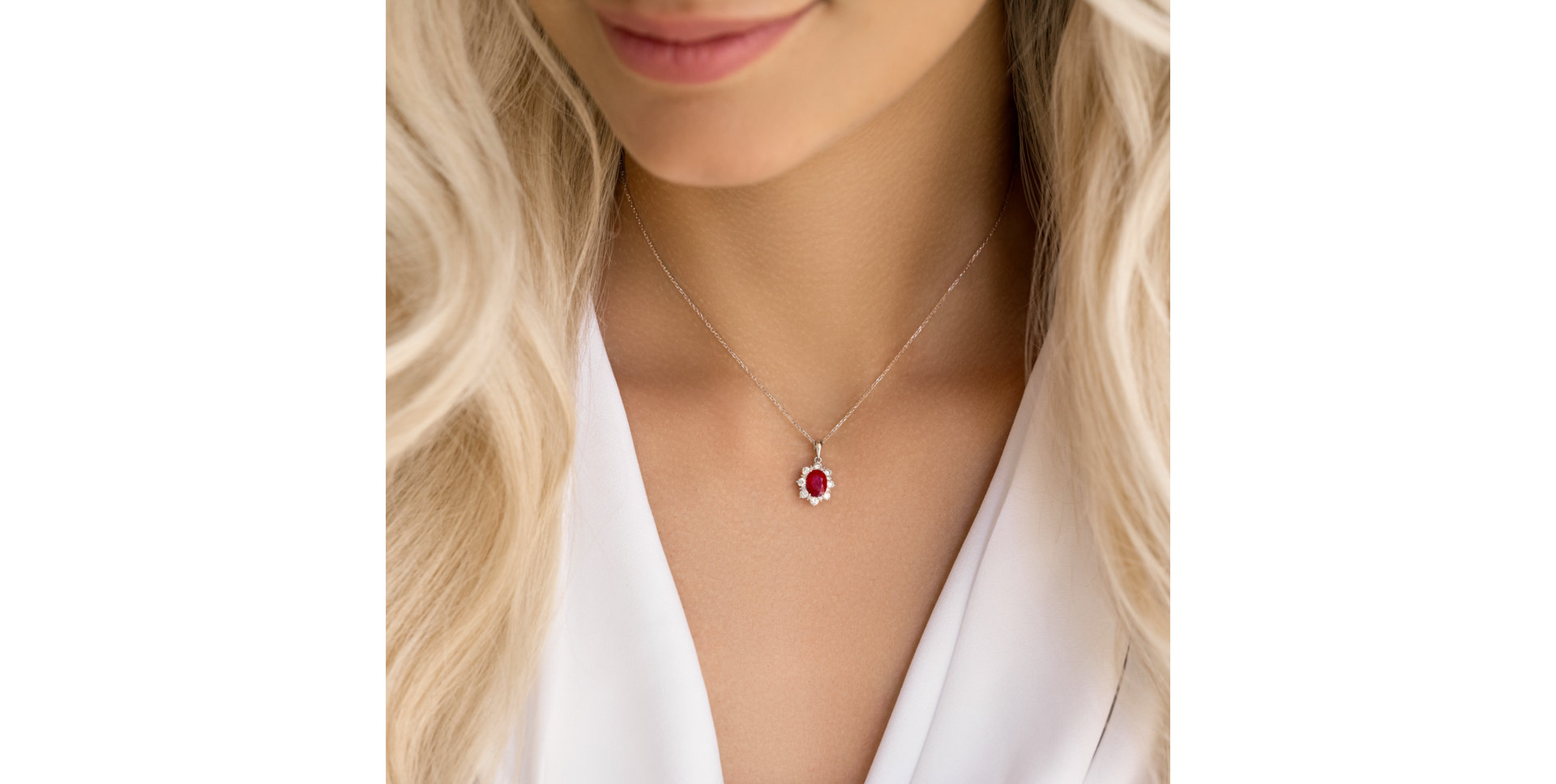 Přívěs s rubínem a diamanty Royal Aurora