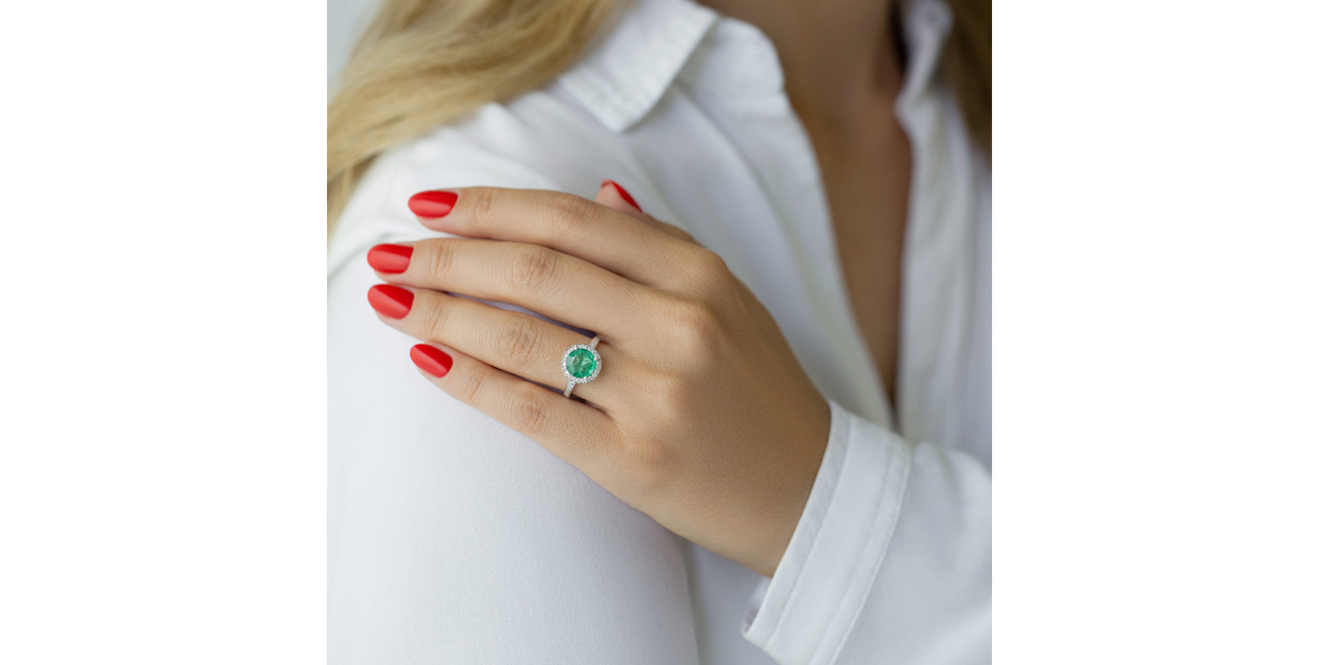 Prsten se smaragdem a diamanty Sin Signature