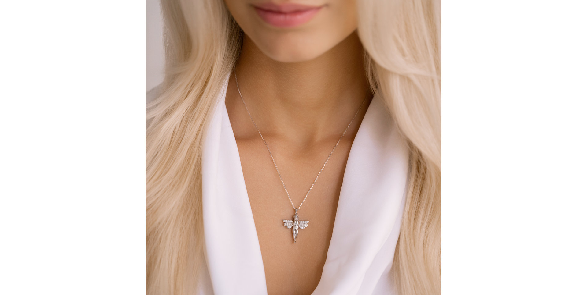 Přívěs s diamanty Glossy Angel