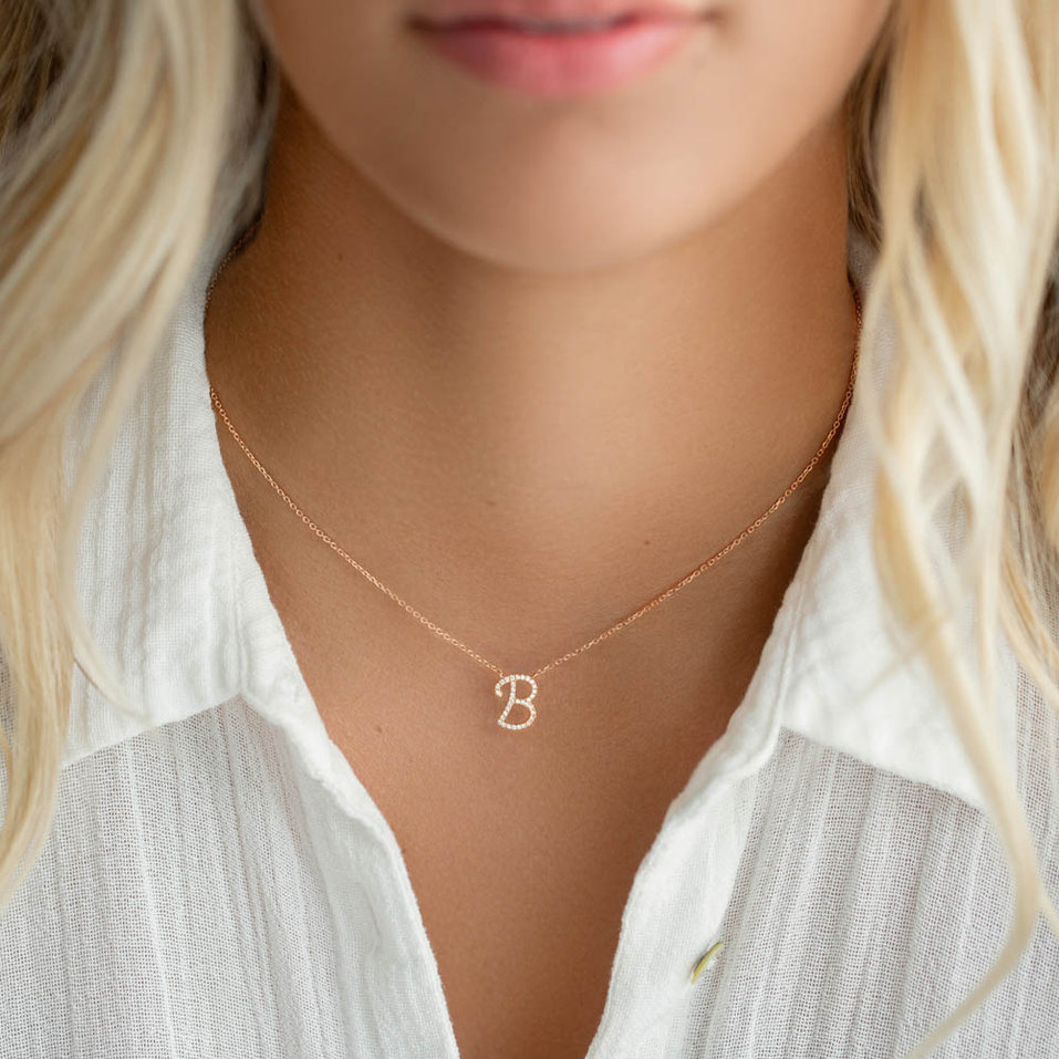 Náhrdelník s diamanty Curly Glitter X