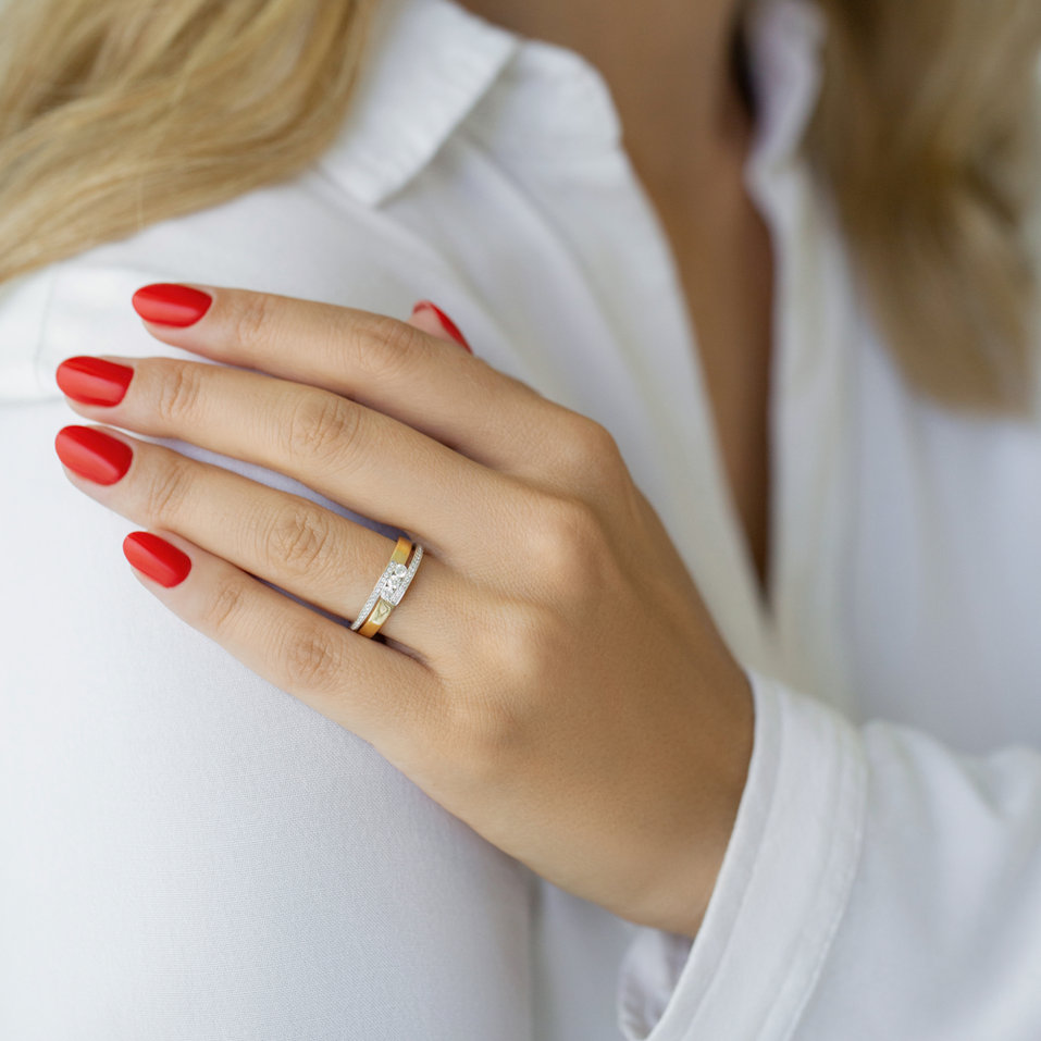 Prsten s diamanty Diamond Message