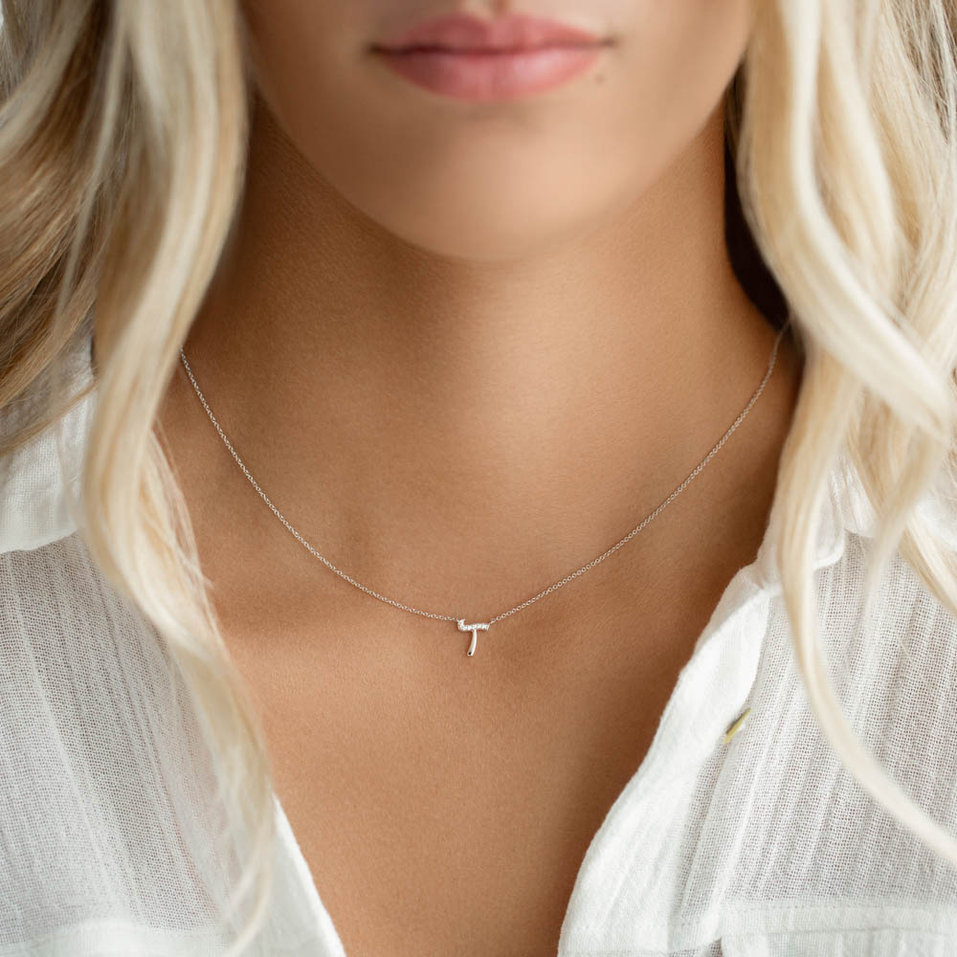 Náhrdelník s diamanty Curly Diamonds Y