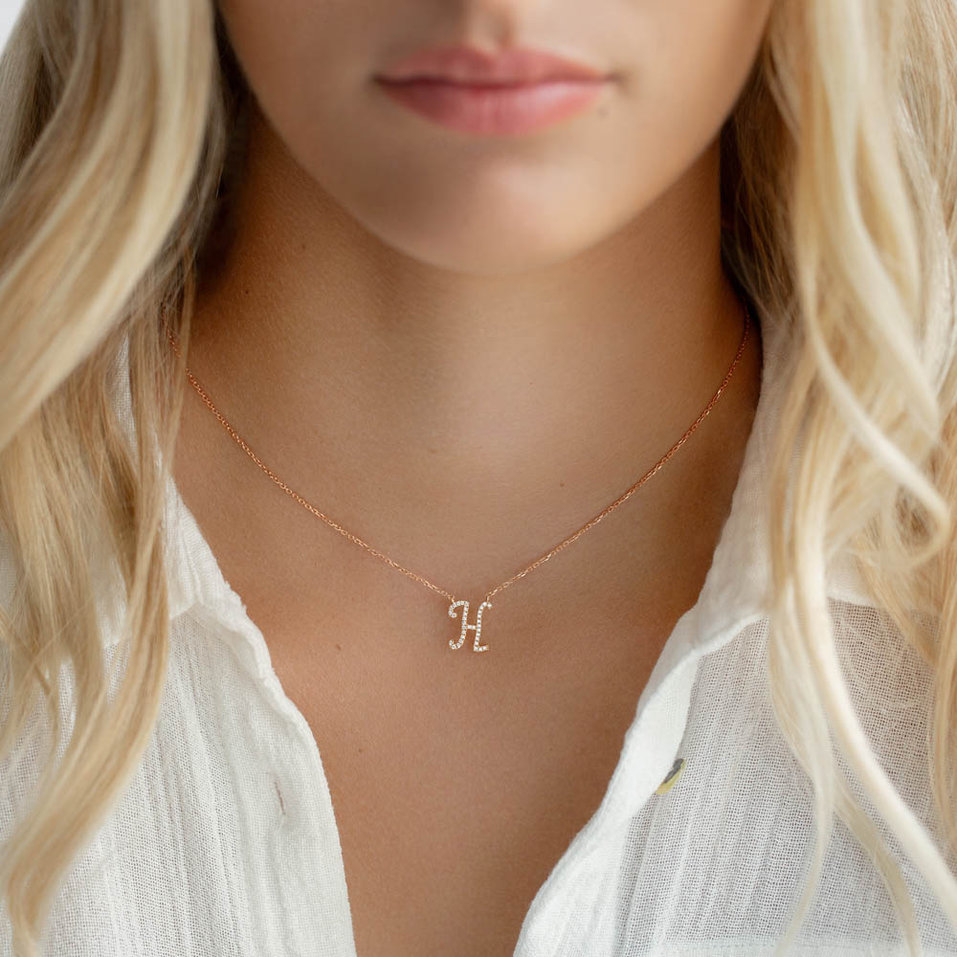 Náhrdelník s diamanty Curly Glitter C