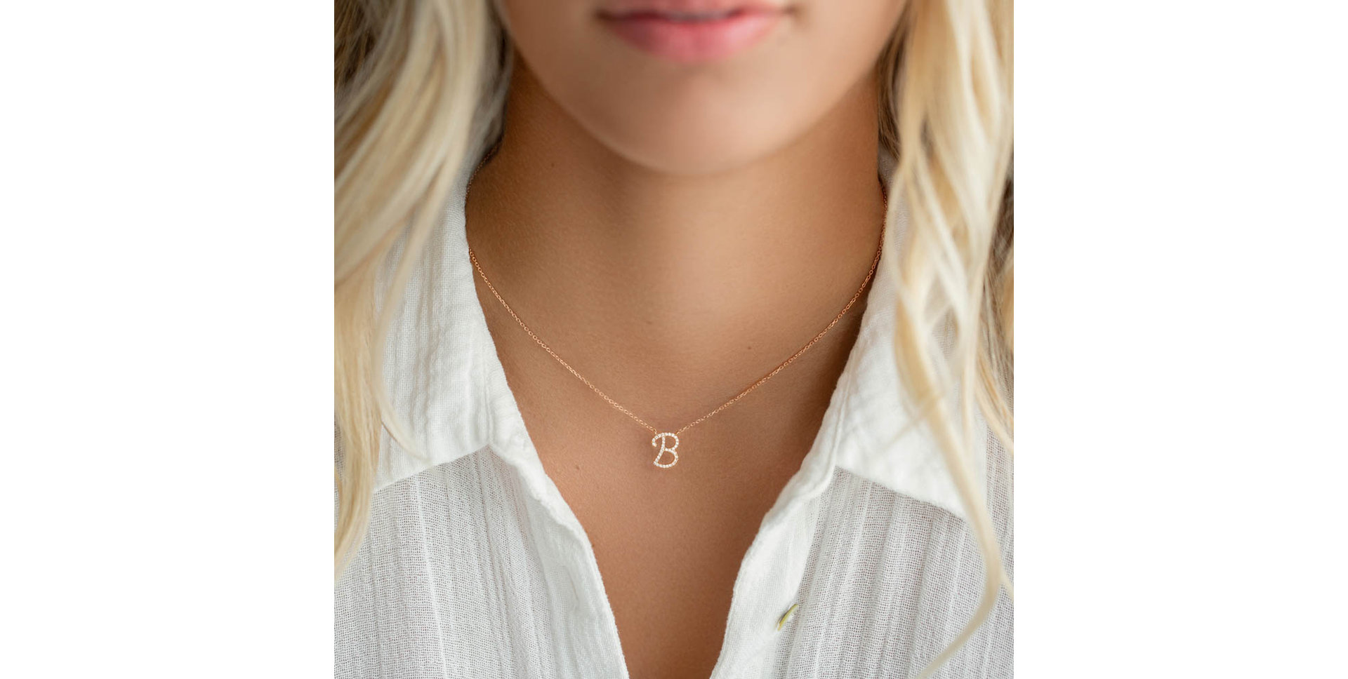 Náhrdelník s diamanty Curly Glitter Q