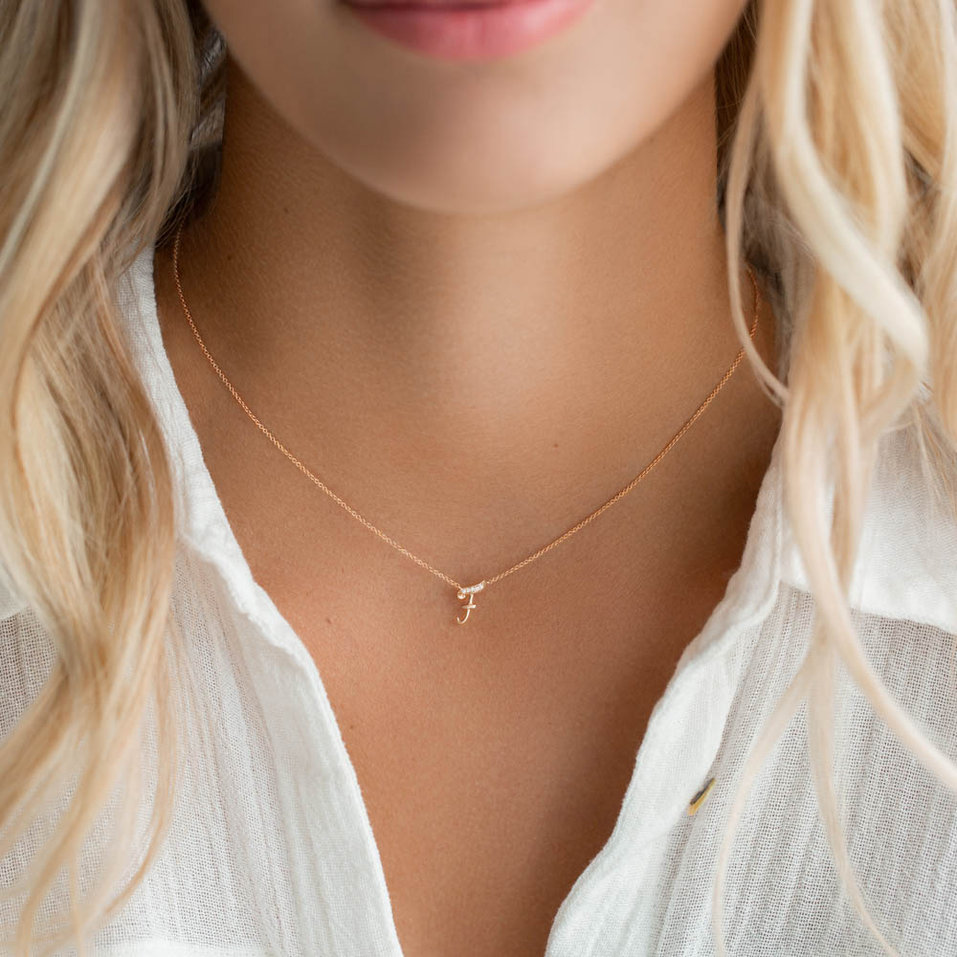 Náhrdelník s diamanty Curly Diamonds C