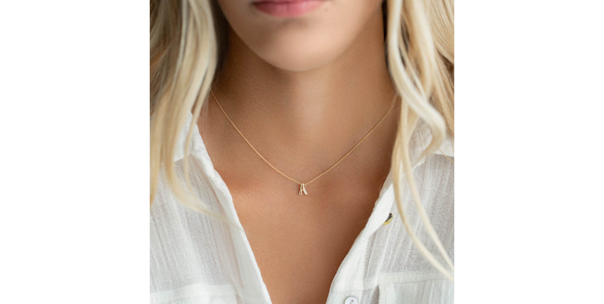 Náhrdelník s diamanty Curly Diamonds L
