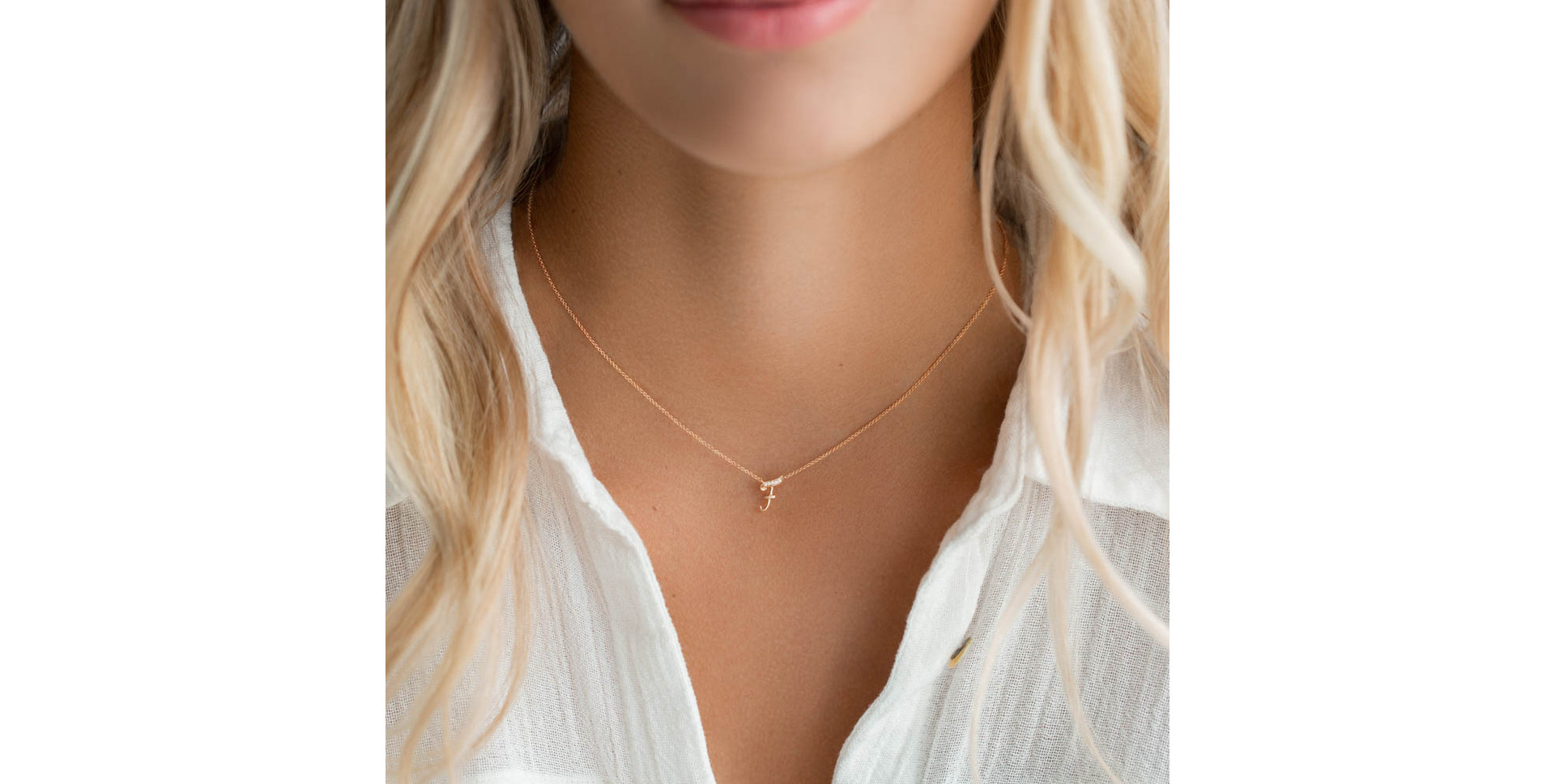 Náhrdelník s diamanty Curly Diamonds Z