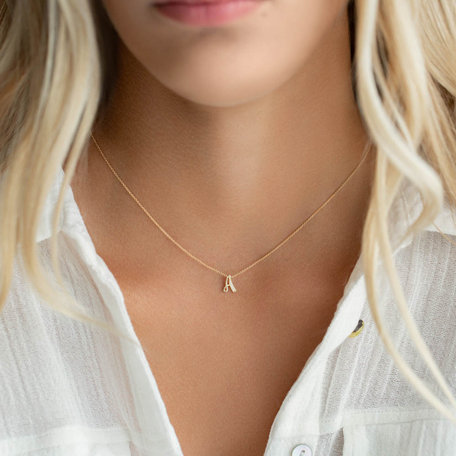 Náhrdelník s diamanty Curly Diamonds Z
