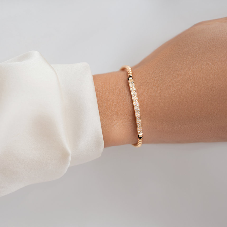 Náramek s diamanty Shamballa