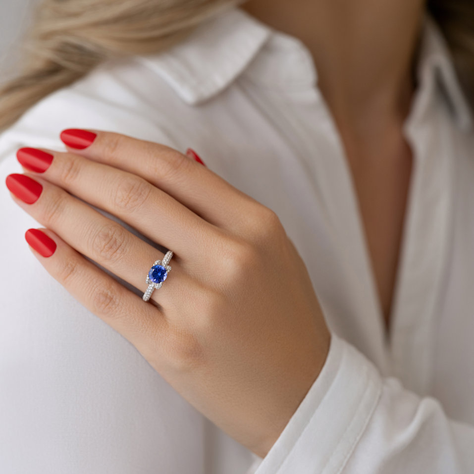 Prsten s tanzanitem a diamanty Countess Star