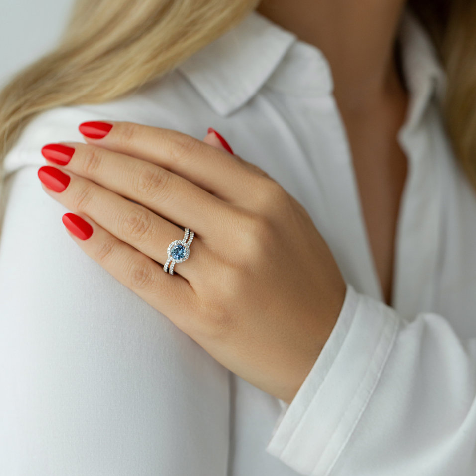 Prsten s tanzanitem a diamanty Rosena