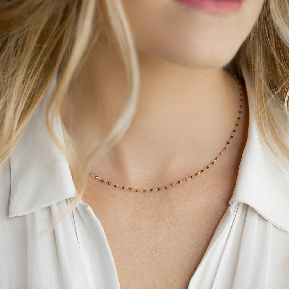 Náhrdelník s černými diamanty Dark Melody