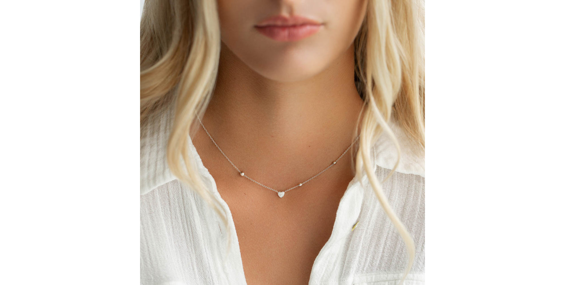 Náhrdelník s diamanty Tender Heart