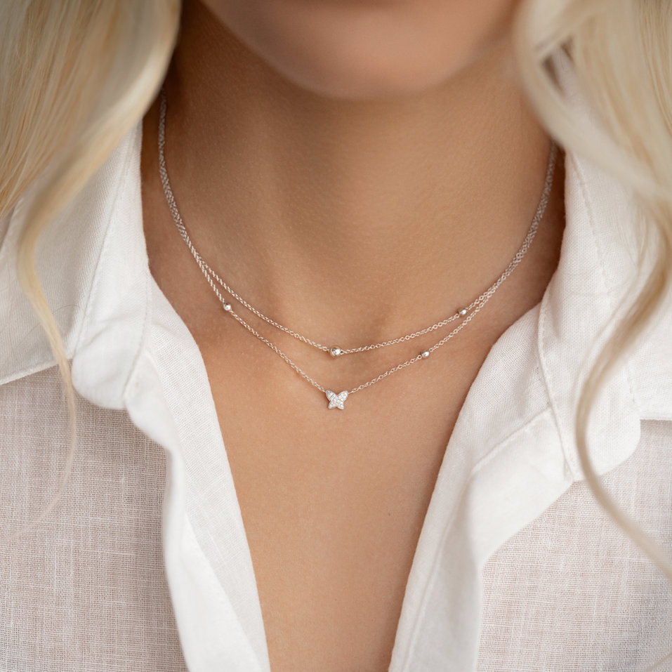 Náhrdelník s diamanty Magic Butterfly