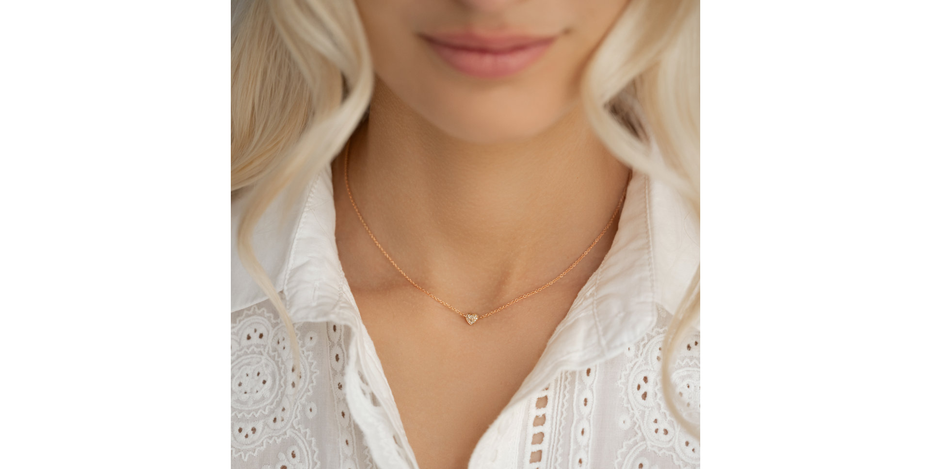 Náhrdelník s diamanty Tender Heart