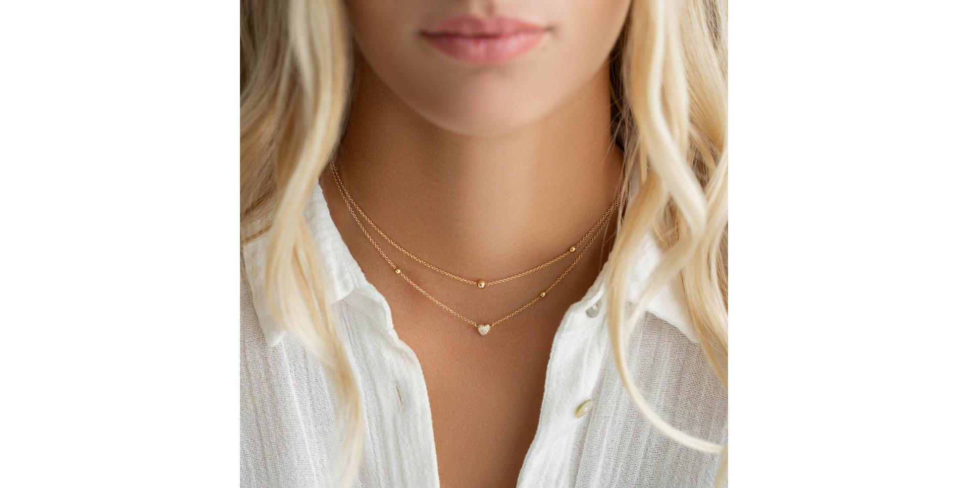 Náhrdelník s diamanty Tender Heart