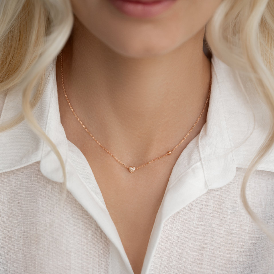 Náhrdelník s diamanty Tender Heart