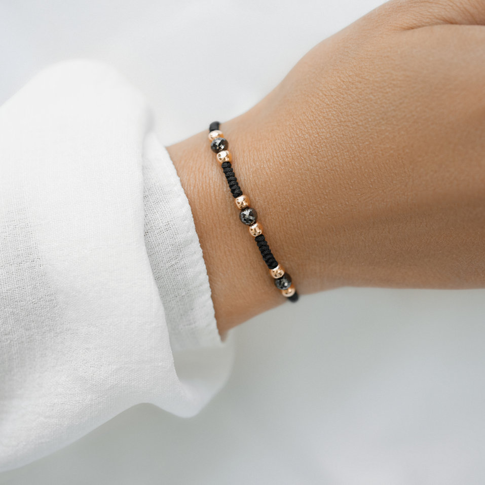 Náramek s černými diamanty Dark Spell