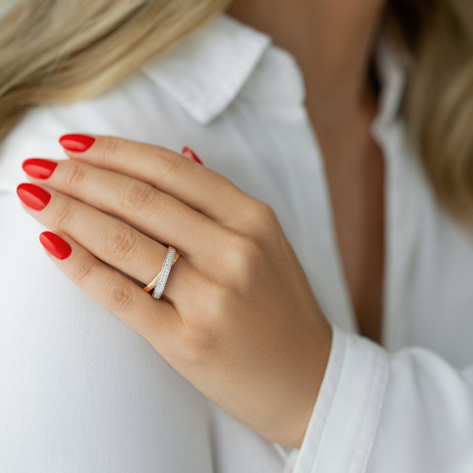 Prsten s diamanty Romantic Labyrinth