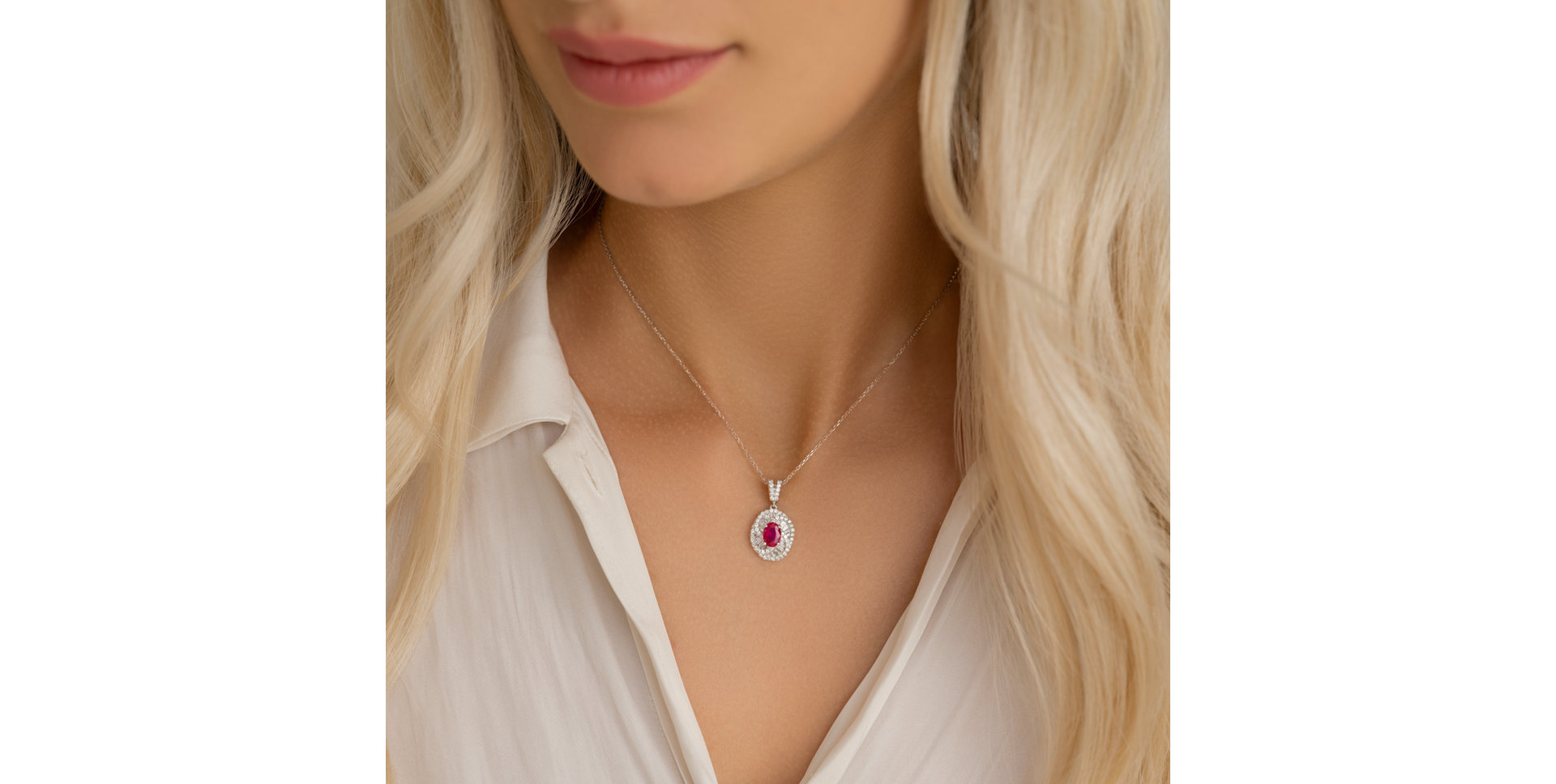 Přívěs s rubínem a diamanty The Edge of Destiny