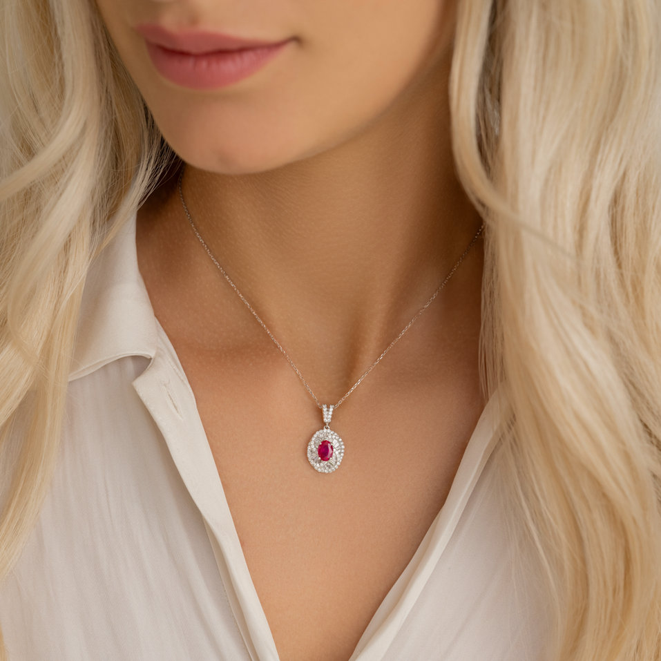 Přívěs s rubínem a diamanty The Edge of Destiny