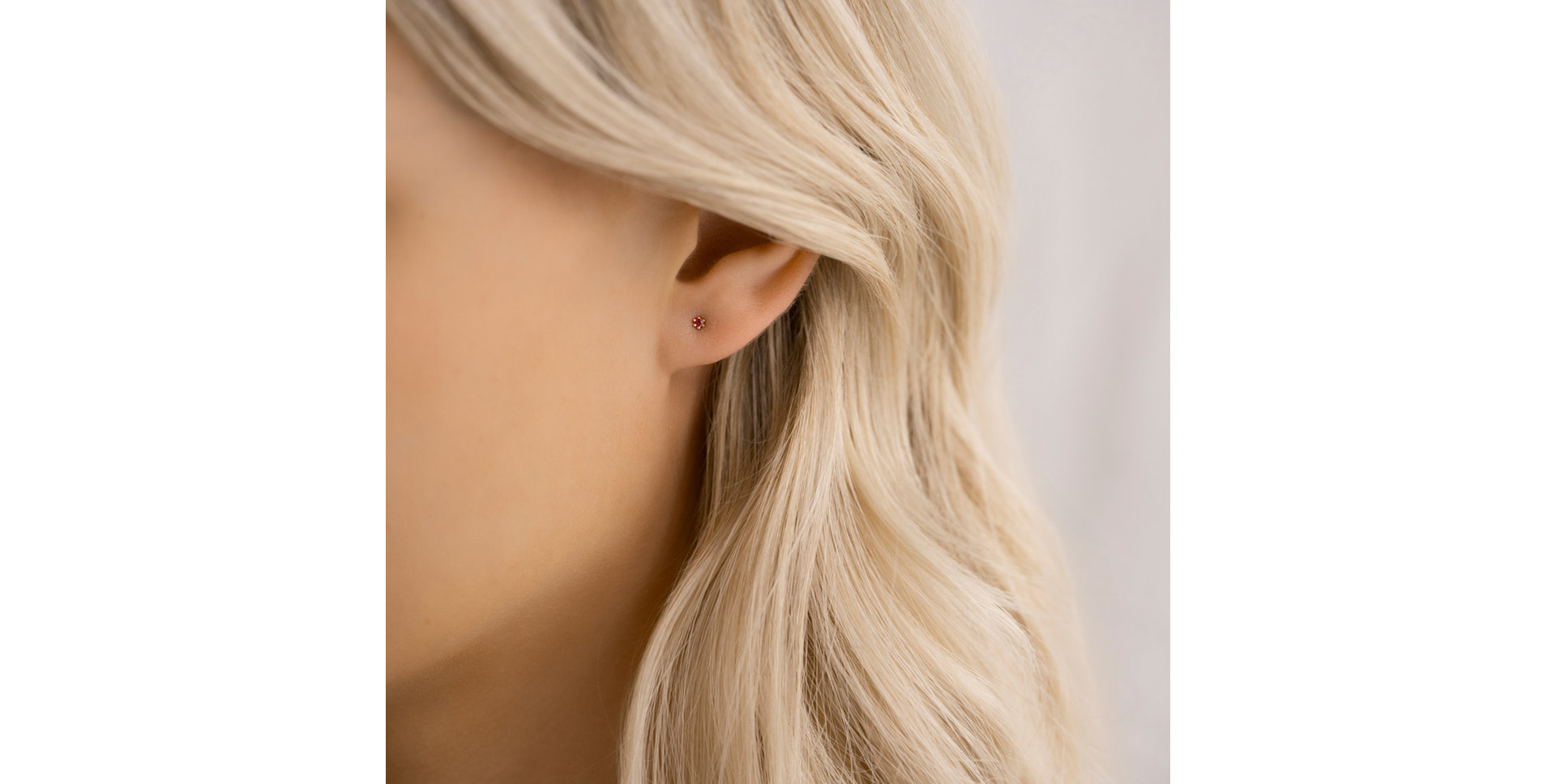 Náušnice s rubínem Vesper Romance