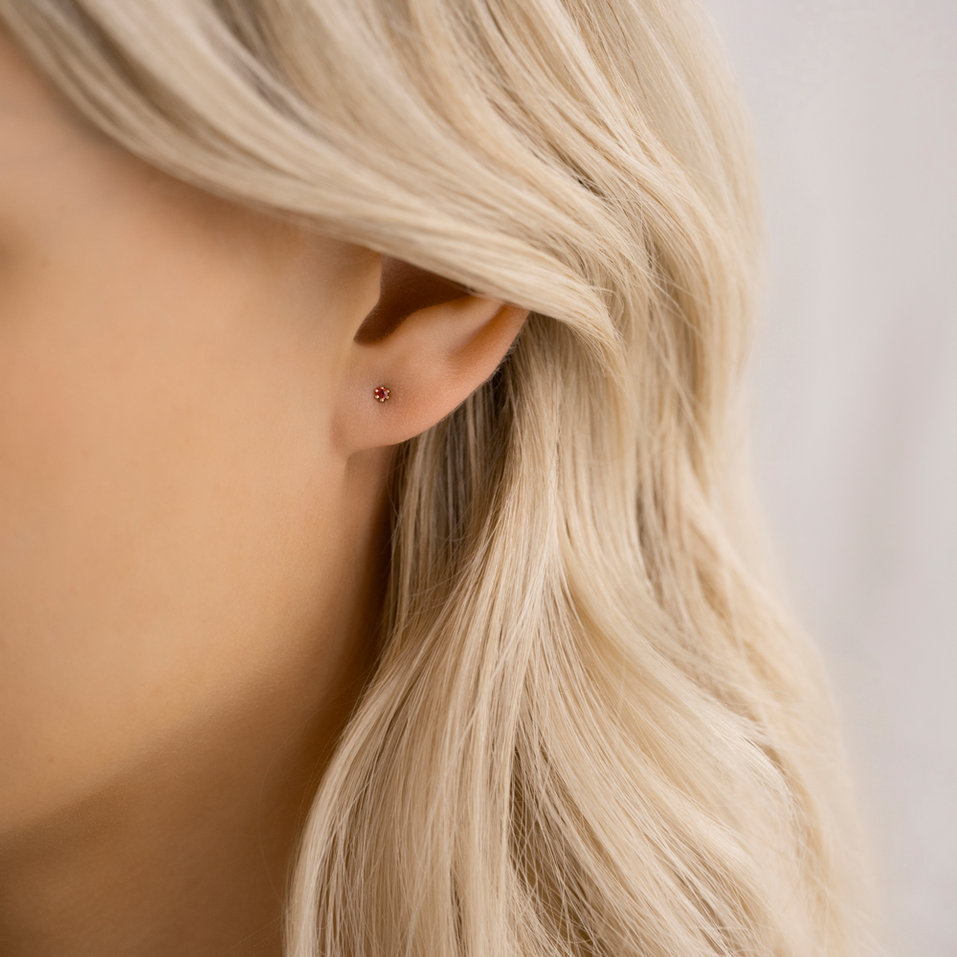 Náušnice s rubínem Vesper Romance