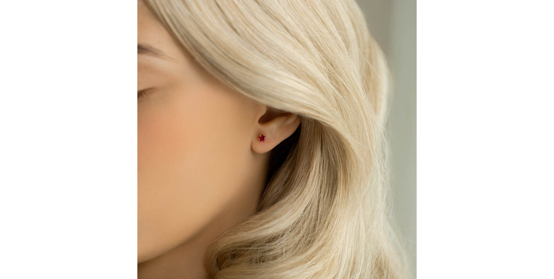 Náušnice s rubínem Vesper Romance