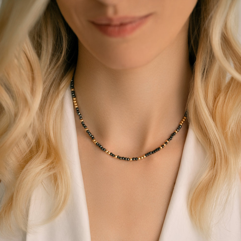 Náhrdelník s černými diamanty Night Chain